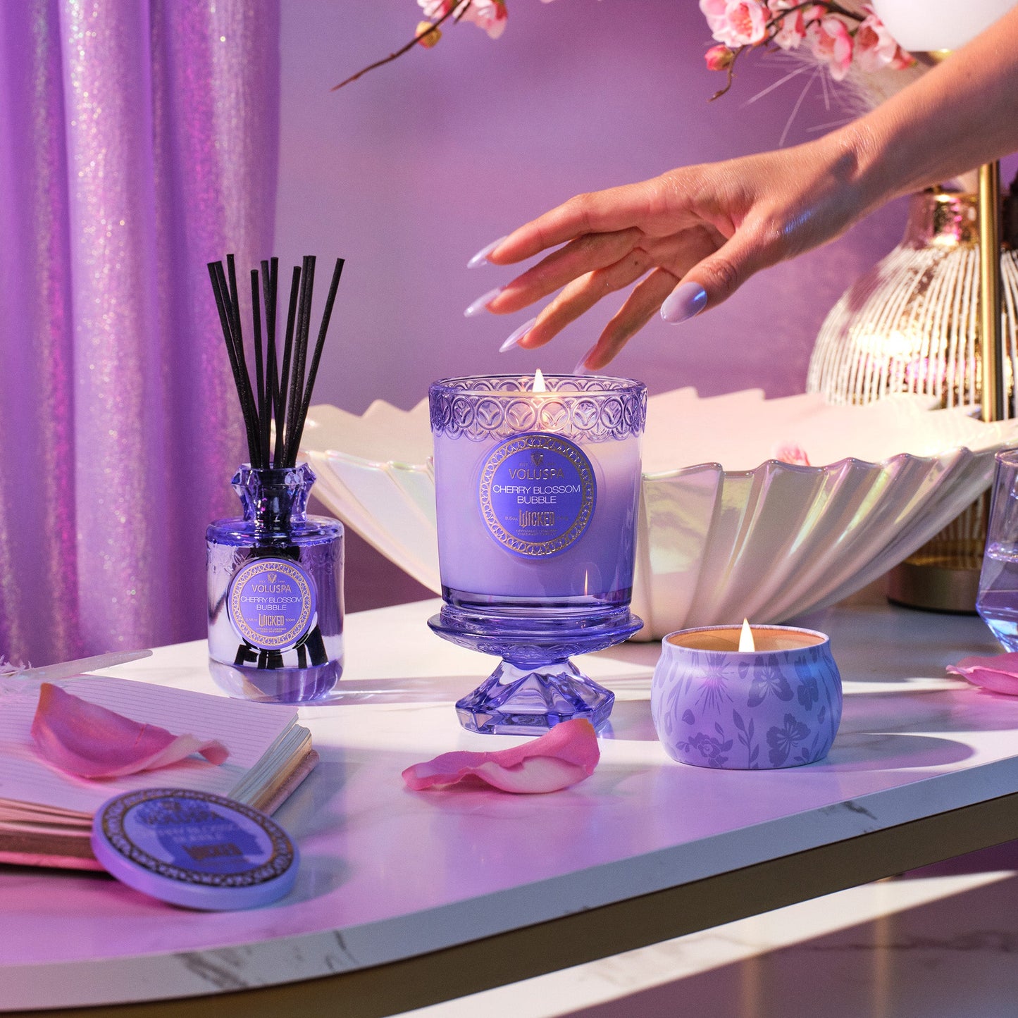 Cherry Blossom Bubble - Mini Tin Candle