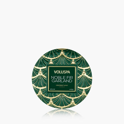 Noble Fir Garland - Mini Tin Candle